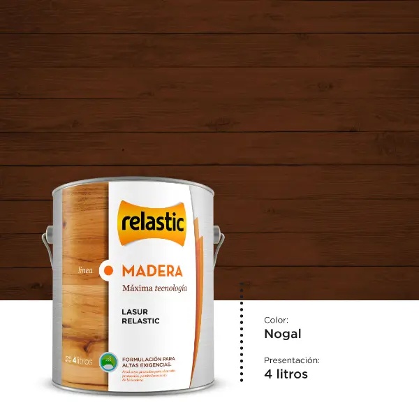 [LNO4] Lasur Protector para Madera (Nogal, 4 Litros)