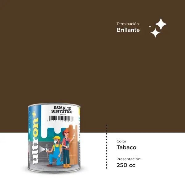 [UT250] Ultron Esmalte Sintetico (Tabaco, 0.25 Litro)
