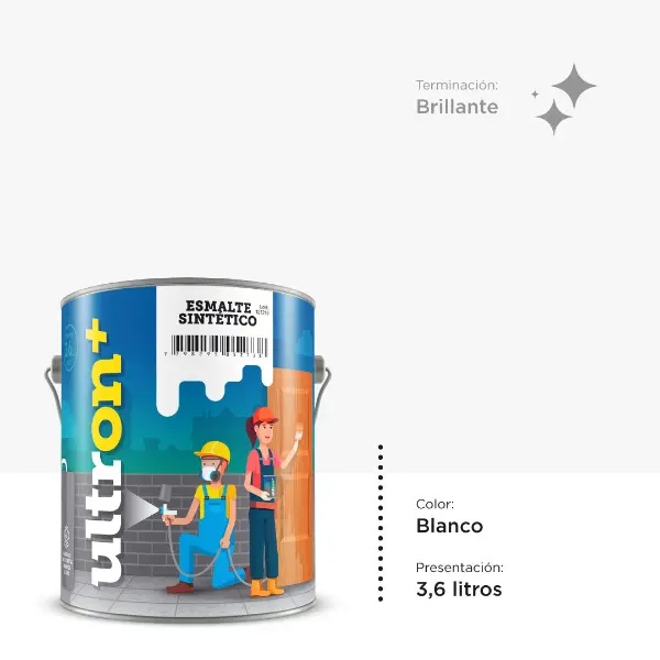 [UB4] Ultron Esmalte Sintetico (Blanco, 3.6 Litros)